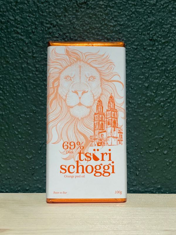 Tsüri Schoggi mit Orange 69% 100g