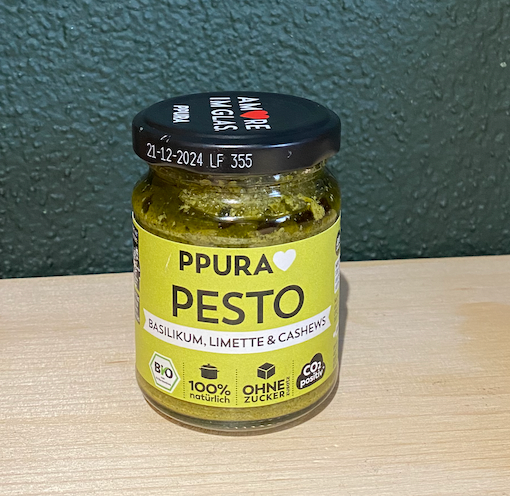 Pesto Basilikum, Limette und Cashews 120g